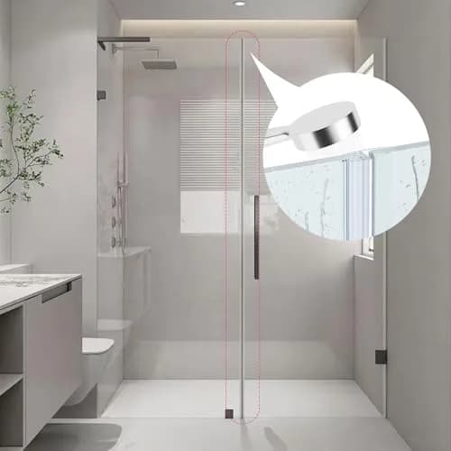 Dalrun Flexible Shower Door Side Seal Strip 100 Inch for 3/8" Frameless Glass | Long-lasting Silicone Seal thumbnail 4