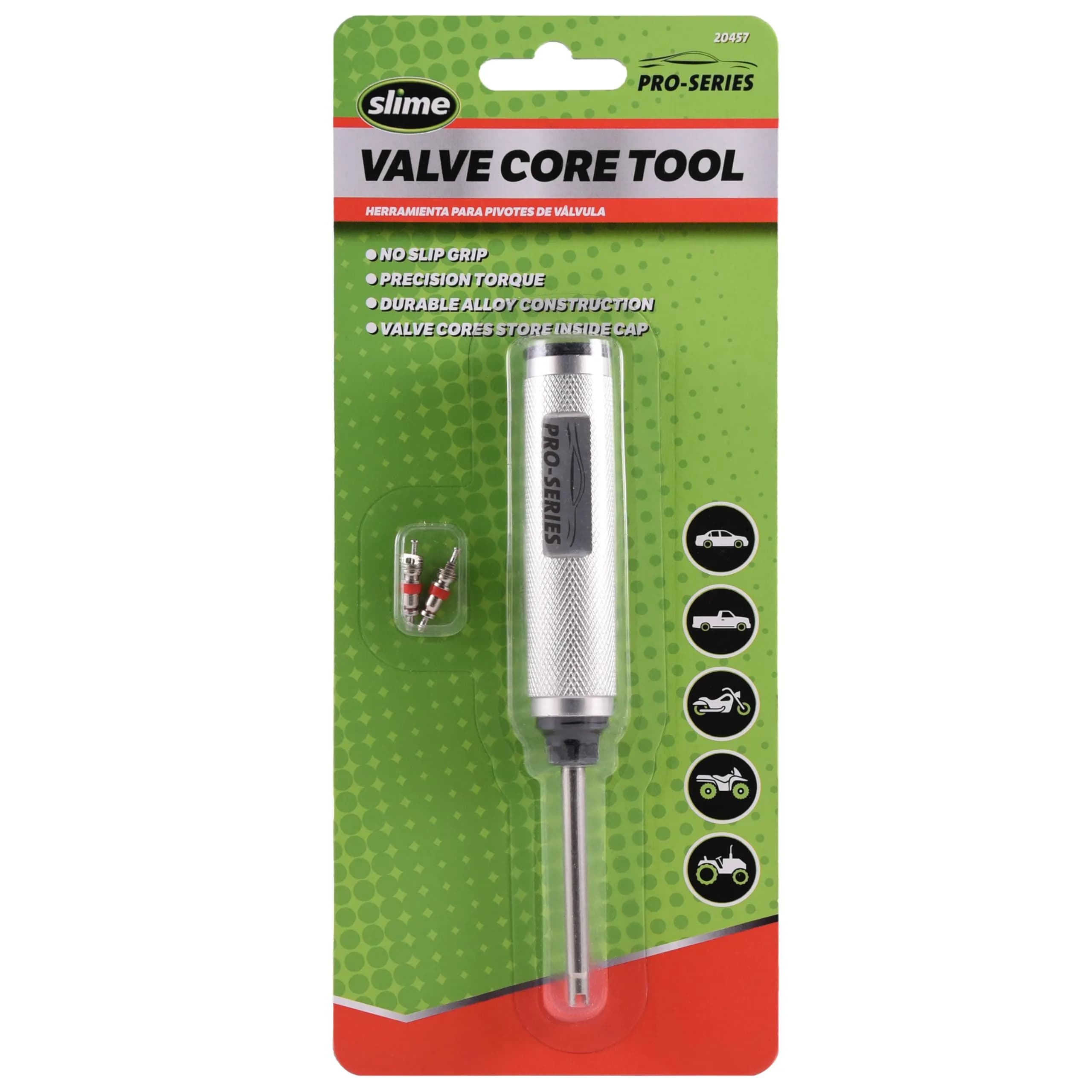 Slime Pro-Series Valve Core Removal Tool | Ergonomic Alloy Construction for Tire Pressure Accuracy - main product image