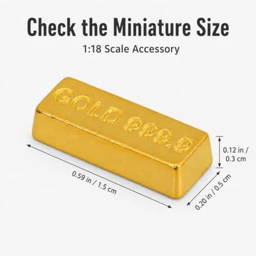 jojofuny Miniature Toy Furnishing 30 pcs | Gold Mini Model for Dollhouses, Kids & Collectors thumbnail 5