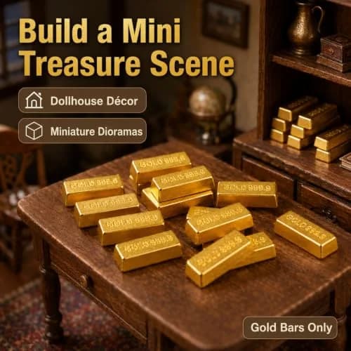jojofuny Miniature Toy Furnishing 30 pcs | Gold Mini Model for Dollhouses, Kids & Collectors thumbnail 2