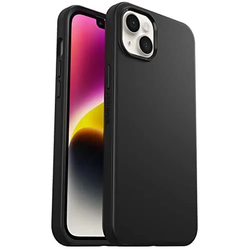 OtterBox iPhone 14 Plus Symmetry Series+ Case - BLACK, ultra-sleek, snaps to MagSafe, raised edges protect camera & screen thumbnail 1