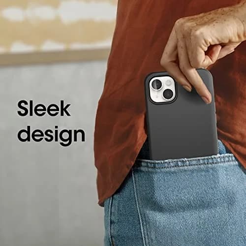 OtterBox iPhone 14 Plus Symmetry Series+ Case - BLACK, ultra-sleek, snaps to MagSafe, raised edges protect camera & screen thumbnail 5