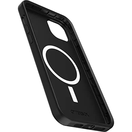 OtterBox iPhone 14 Plus Symmetry Series+ Case - BLACK, ultra-sleek, snaps to MagSafe, raised edges protect camera & screen thumbnail 3