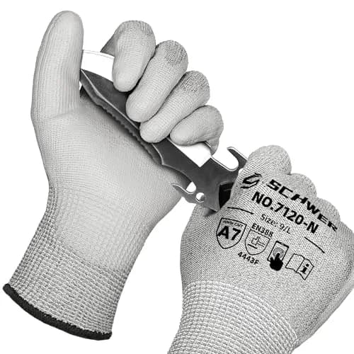 Schwer AR7120 Cut Resistant Work Gloves XL | ANSI A7 Cut Level, 3 Pairs thumbnail 1