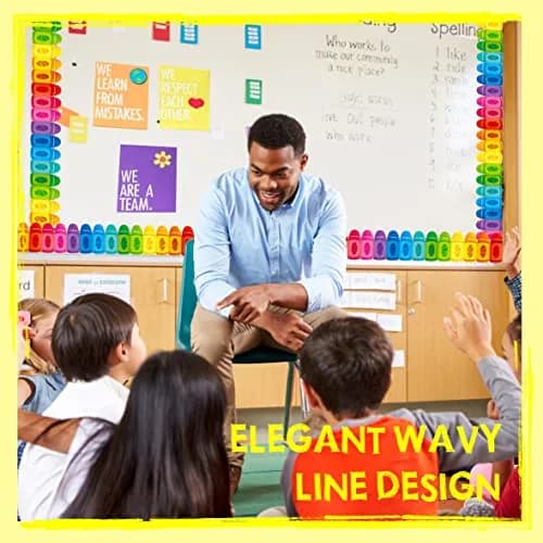 ERKE 60 Feet Crayon Bulletin Board Borders | Self-Adhesive, Die-Cut Rolled Trim for Classrooms thumbnail 4