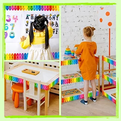 ERKE 60 Feet Crayon Bulletin Board Borders | Self-Adhesive, Die-Cut Rolled Trim for Classrooms thumbnail 7