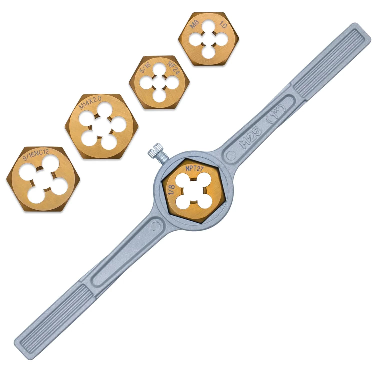 EFFICERE 86-Piece Master Tap and Hex Die Set | 3mm-16mm (M3-M16) & #4-5/8" SAE - view 5