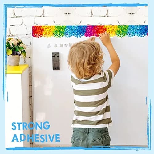 ERKE 60 Feet Bulletin Board Borders | Self Adhesive Confetti Scalloped Rolled Border for Classroom & Office thumbnail 3