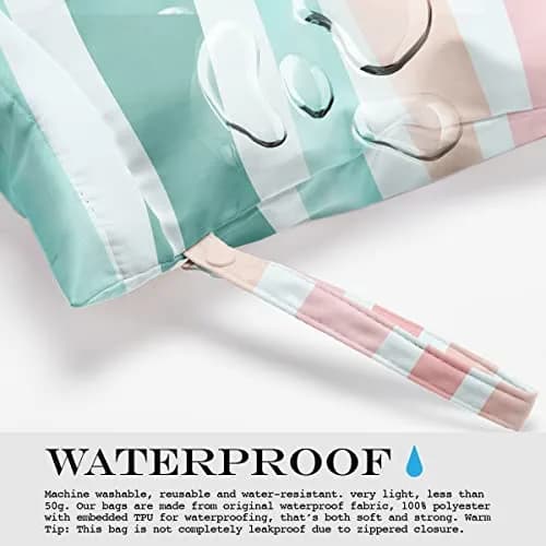 zcyxuuw Waterproof Wet Bag 26x32cm | Reusable Travel & Diaper Organizer with Handle thumbnail 6