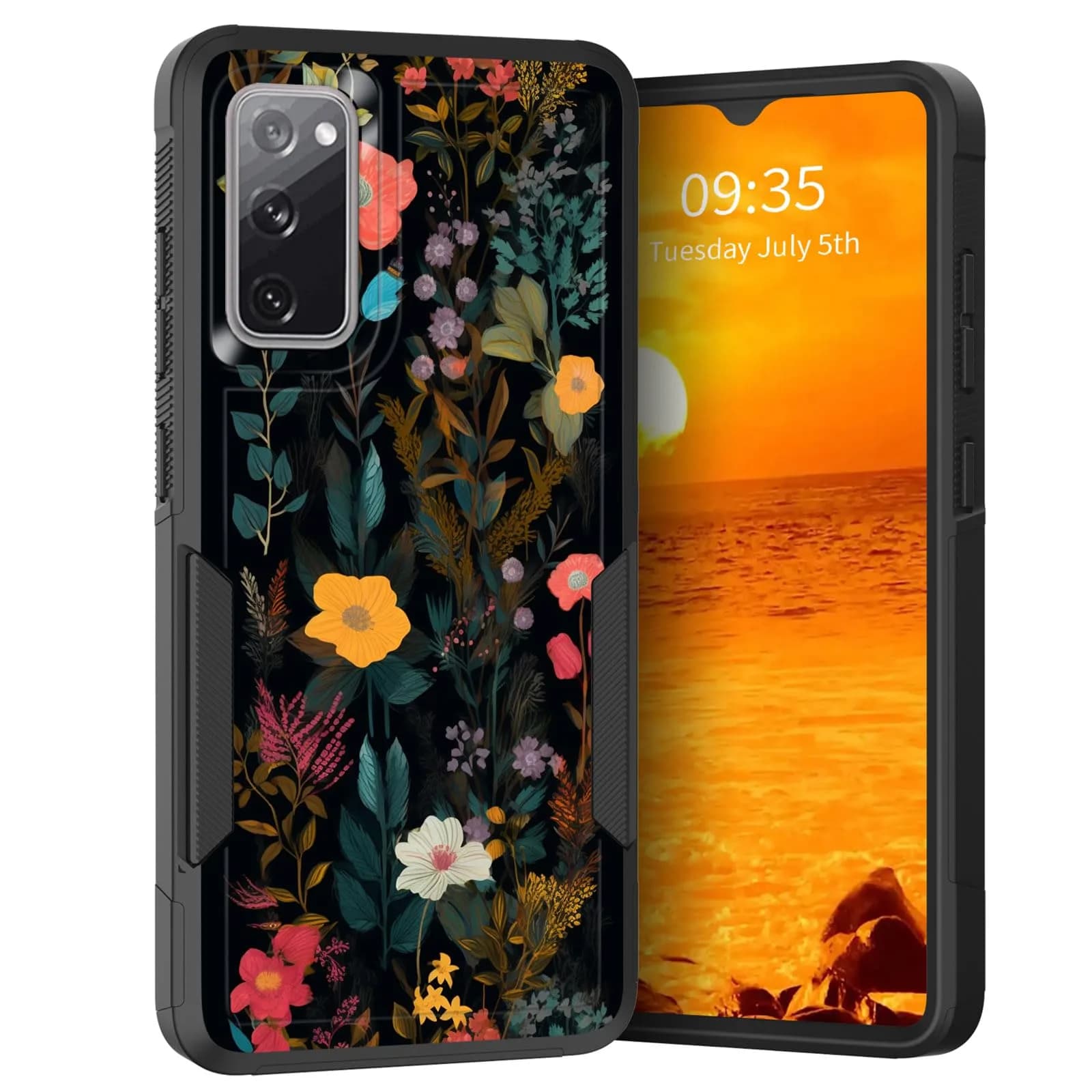 KJFHDJFDH Galaxy S20 FE 2022 Case | Dual Layer Shockproof Floral Design