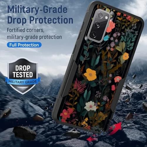 KJFHDJFDH Galaxy S20 FE 2022 Case | Dual Layer Shockproof Floral Design thumbnail 6