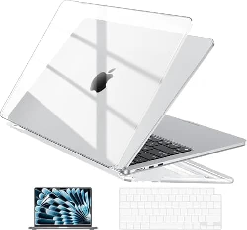 EooCoo Case for MacBook Air 13 inch 2022-2026 | Crystal Clear Slim Hard Shell thumbnail 1