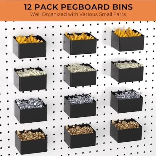 INCLY 278-Piece Pegboard Accessories Organizer Kit with Bins and Hooks | 10.7" L x 9" W x 4.3" H thumbnail 6