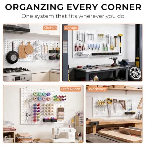INCLY 278-Piece Pegboard Accessories Organizer Kit with Bins and Hooks | 10.7" L x 9" W x 4.3" H thumbnail 7