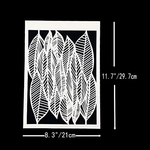 TIAMECH 6 Pcs A4 Reusable Geometric Texture Stencils for Painting | Abstract Geometry Patterns, Easy to Clean, Eco-Friendly thumbnail 6