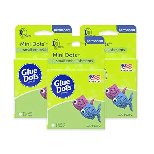 Glue Dots Mini Dots 3/16 inch | Strong Double-Sided Adhesive for Crafts & DIY Projects thumbnail 1