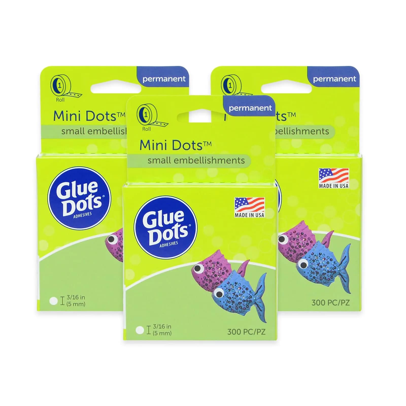 Glue Dots Mini Dots 3/16 inch | Strong Double-Sided Adhesive for Crafts & DIY Projects