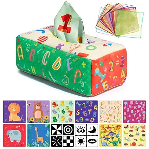 URMYWO Baby Tissue Box Toy, Montessori Baby Toys for 6-12 Months 1 Year Old Boy Girl | Sensory & Developmental Play thumbnail 1