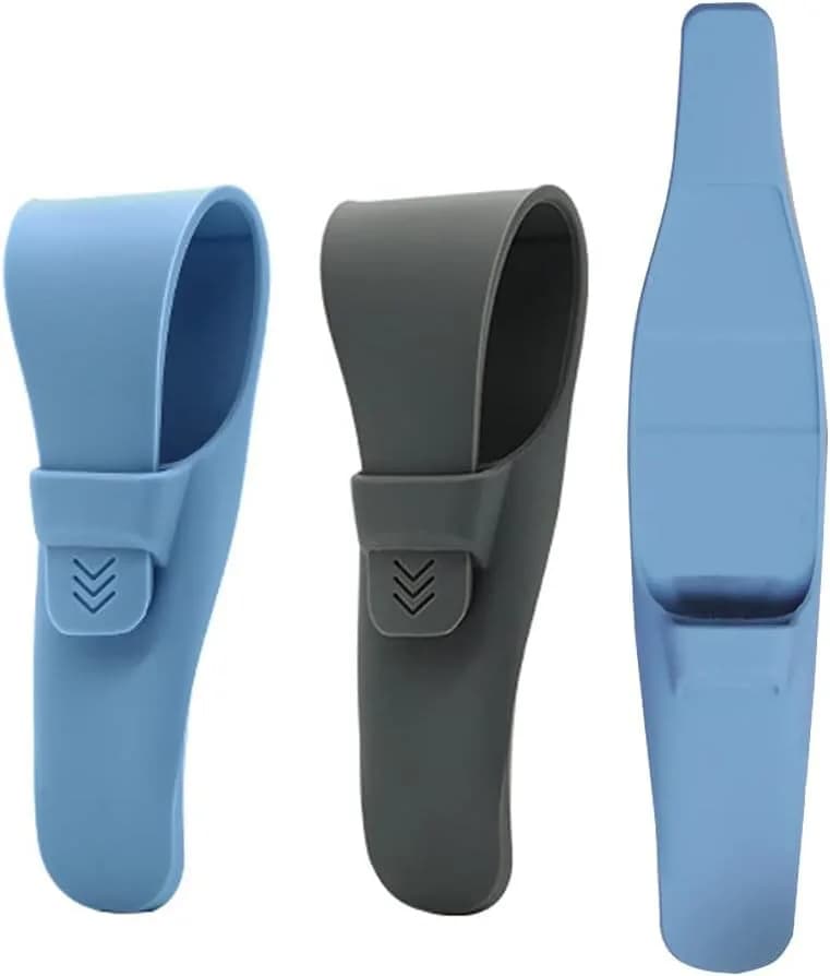JCSMARTEC 2-Pack Silicone Razor Case | Blue+Grey Travel Shaver Protector - main product image