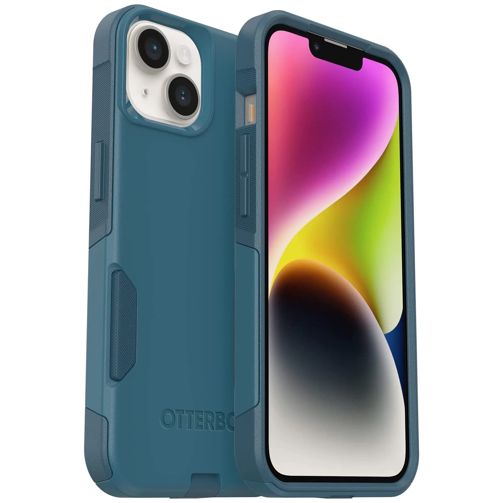 OtterBox Commuter Series Case for iPhone 14 & 13 - DONT BE BLUE (Blue), 153mm x 79mm x 14mm | Slim, Tough, Pocket-Friendly Protection