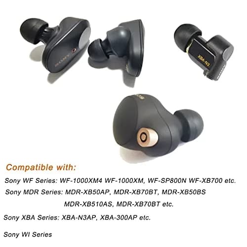 Mijusun Soft Silicone Ear Tips for Sony Earbuds – Universal Replacement Tips (4 Pairs, XS/S/M/L) thumbnail 4