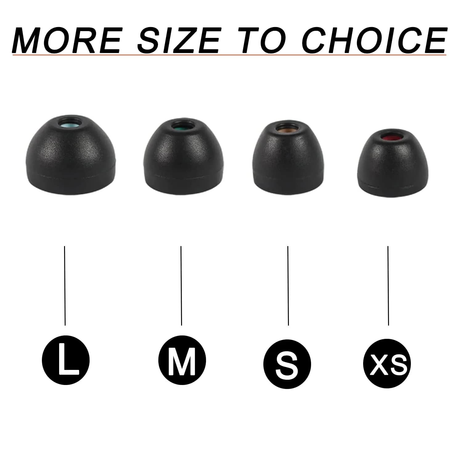Mijusun Soft Silicone Ear Tips for Sony Earbuds – Universal Replacement Tips (4 Pairs, XS/S/M/L) - view 3