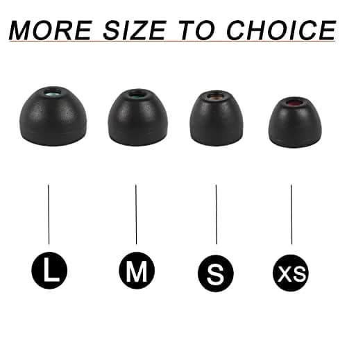 Mijusun Soft Silicone Ear Tips for Sony Earbuds – Universal Replacement Tips (4 Pairs, XS/S/M/L) thumbnail 3