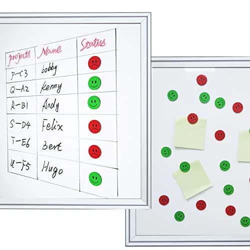 OLIKIUS Double Sided Smiley Face Magnets for Whiteboard, 20 Pieces (2.54 cm) | Versatile Status Visualization thumbnail 4