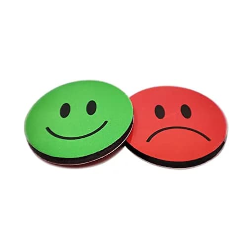 OLIKIUS Double Sided Smiley Face Magnets for Whiteboard, 20 Pieces (2.54 cm) | Versatile Status Visualization thumbnail 7