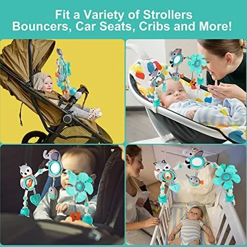 Lynncare Adjustable Arch Bassinet Toys for Infant & Toddlers | Safe BPA-Free & Musical for Sensory Development thumbnail 5