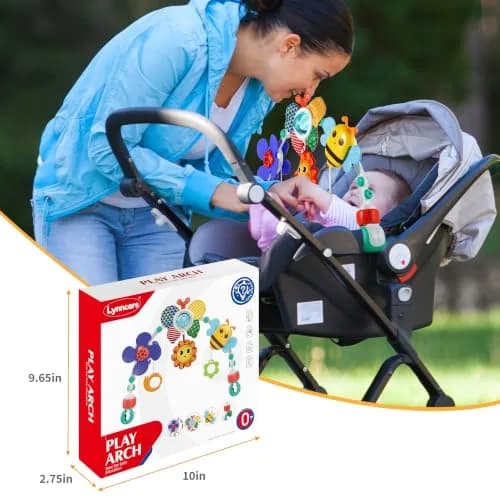 Lynncare Adjustable Arch Bassinet Toys for Infant & Toddlers, 531 g (1.17 lb) | BPA-Free, ASTM Certified thumbnail 6