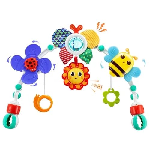 Lynncare Adjustable Arch Bassinet Toys for Infant & Toddlers, 531 g (1.17 lb) | BPA-Free, ASTM Certified thumbnail 1
