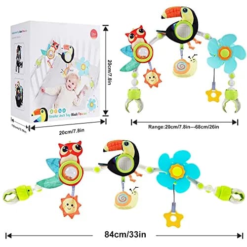 Lynncare Baby Arch Toy Adjustable Car Seat Toys Hanging Activity Toys | Stimulates Baby Senses & Motor Skills thumbnail 6