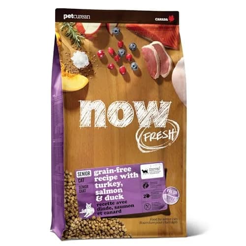 Now Fresh Senior Dry Cat Food, Turkey, Salmon & Duck, 16 lb | Grain-Free & Supports Aging Cats thumbnail 1