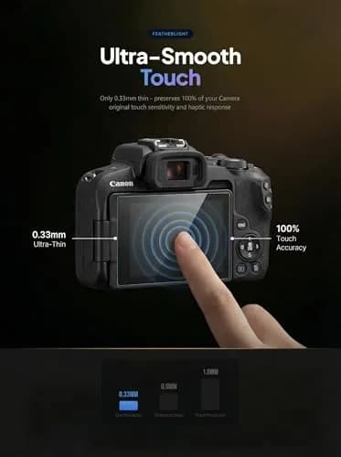 iDaPro Screen Protector for Canon EOS R50 V/R100/R10 | 9H Tempered Glass, Ultra Thin, HD Clarity thumbnail 7