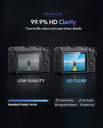 iDaPro Tempered Glass Screen Protector for Nikon Z30 3-Pack + Lanyard | 9H Hardness, Anti-Scratch, Anti-Bubble, HD Clarity, Anti-Fingerprint, Easy Install thumbnail 5