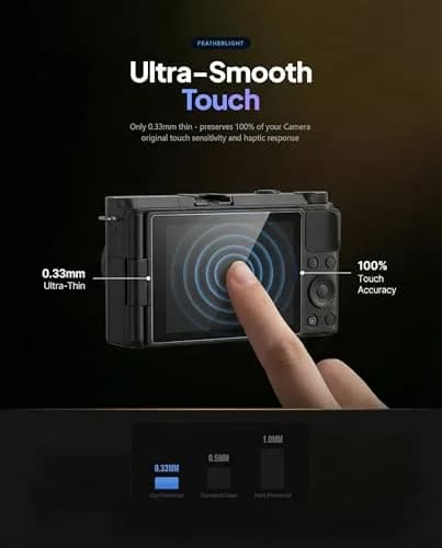 iDaPro Tempered Glass Screen Protector for Nikon Z30 3-Pack + Lanyard | 9H Hardness, Anti-Scratch, Anti-Bubble, HD Clarity, Anti-Fingerprint, Easy Install thumbnail 7