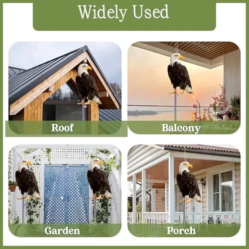 Kungfu Mall Flat Fake Owl Bird Deterrent 4PCS | Effective Pigeon & Squirrel Repellent for Gardens & Balconies thumbnail 3