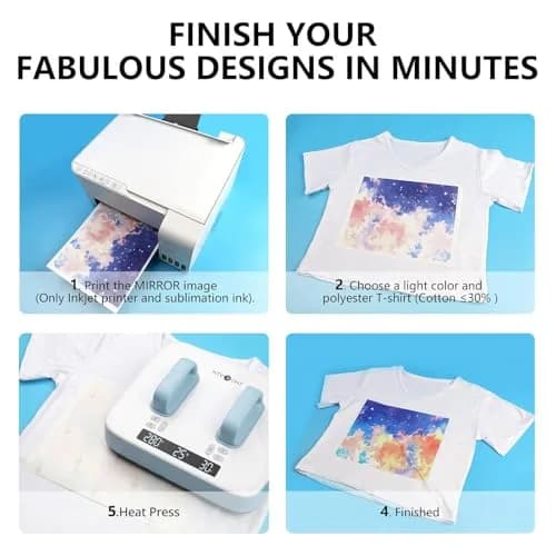 HTVRONT Sublimation Paper 8.5x14 Inches | Vibrant Ink Release for T-shirts & Mugs thumbnail 7
