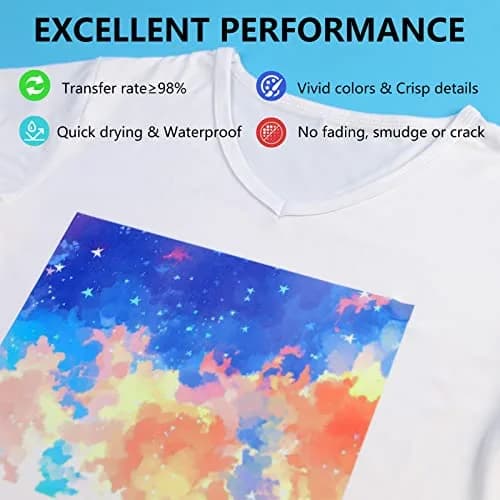 HTVRONT Sublimation Paper 8.5x14 Inches | Vibrant Ink Release for T-shirts & Mugs thumbnail 3
