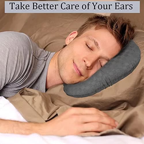 Wuronsa Ear Piercing Pillow with Hole for Cartilage Piercings | Adjustable, Breathable Cotton, Relieves Ear Pain (70-120 chars) thumbnail 5