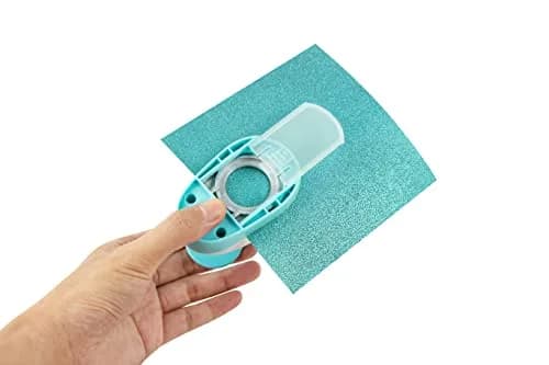 QIQQIKIN 1.18 inch (30mm) Blue Circle Puncher | Lever Action Craft Tool for Paper Crafts thumbnail 6