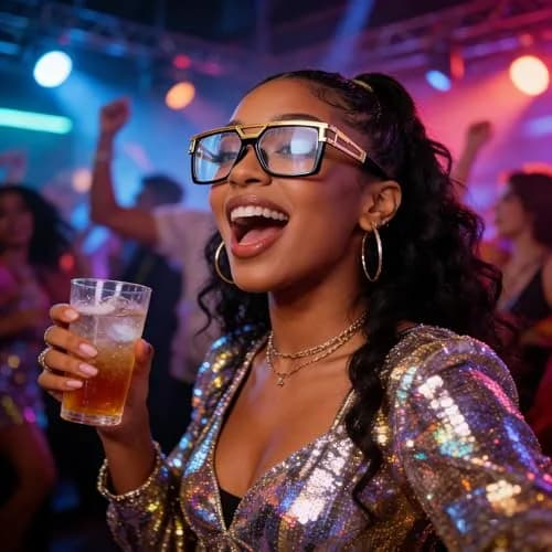 FACATH Women Hip Hop Sunglasses 80s 90s Oversized Square Gold Frame | Retro DJ Rapper Style thumbnail 7
