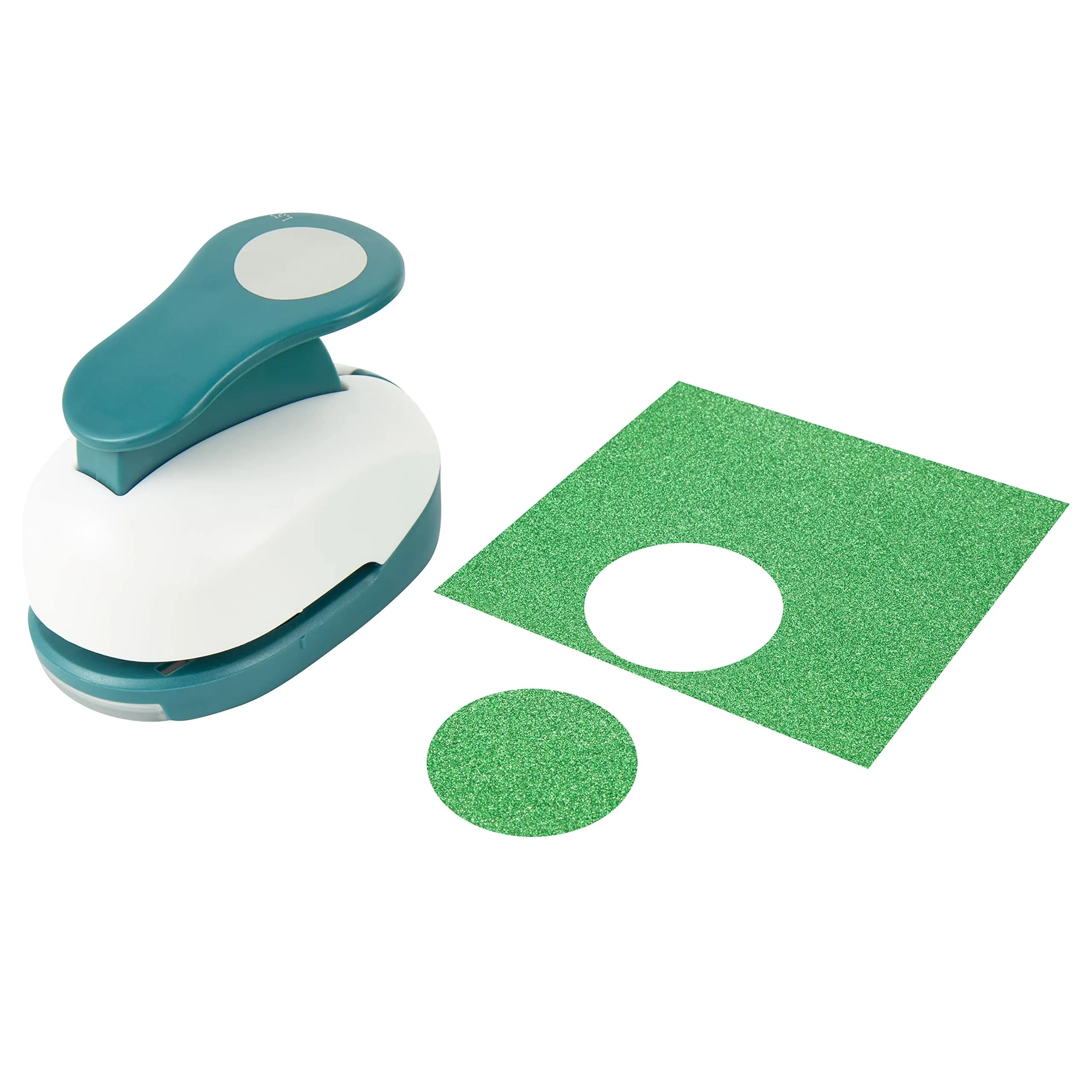 QIQQIKIN 2.5 inch (63.6mm) Blue Circle Hole Punch | Cuts Clean Circles for Crafts & Card Making