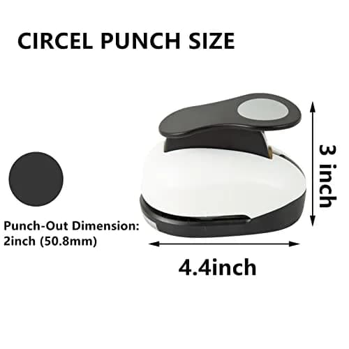 QIQQIKIN 2 inch (50.8mm) Circle Hole Punch | Durable Metal Craft Punch for Paper, Cardstock, EVA Foam thumbnail 4
