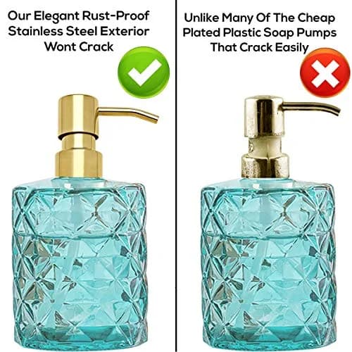 AUNRGO Gold Soap Dispenser Pump Replacement - Matte SUS 304 Rust Proof Stainless Steel | Standard 28/400 Neck thumbnail 3