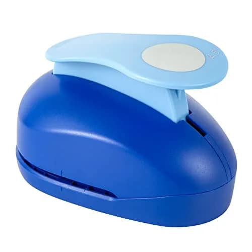 QIQQIKIN 2.5 inch (63.6mm) Blue Circle Hole Punch | Cuts Clean Circles for Crafts & Card Making thumbnail 4