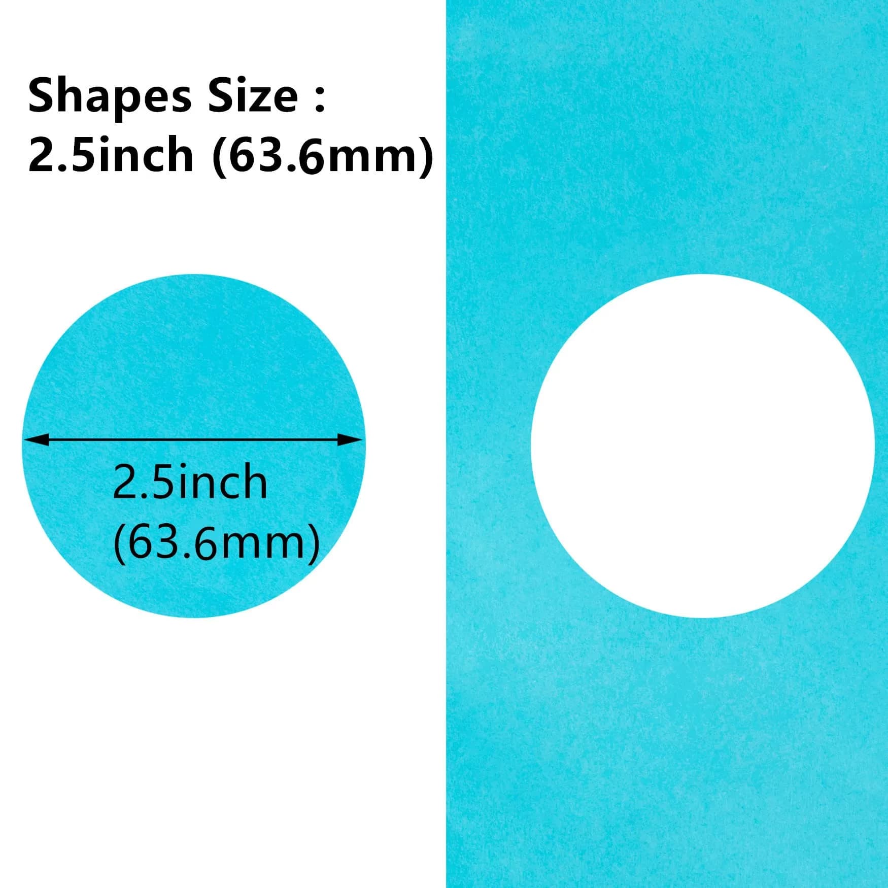 QIQQIKIN 2.5 inch (63.6mm) Blue Circle Hole Punch | Cuts Clean Circles for Crafts & Card Making - view 7