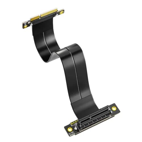 10Gtek PCIe 3.0 x4 Extension Cable, Male Straight to Female 90° Right-Angle, 15cm/0.49ft thumbnail 1