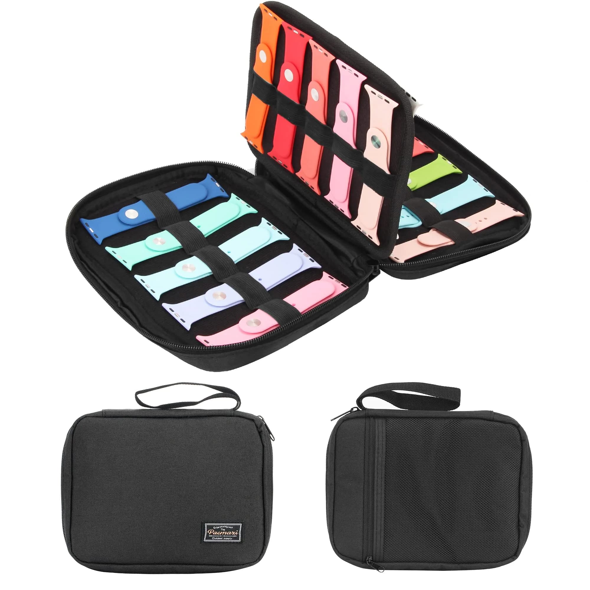 PACMAXI Expandable Organizer for 20 Watch Bands - Black New - main product image